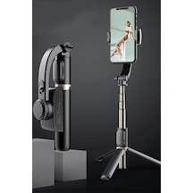 Bluetooth Kumandalı Gimbal Tripod Selfie Çubuğu / 86cm / 360 Dö