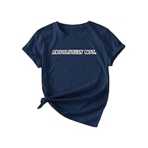 Uyguntarz Unisex Kesinlikle Hayır. Tasarım Basklı Tshirt Lacivert
