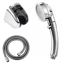 Su Tasarruf 3 Fonksiyon Banyo Duş Başlığı Silikon Hortum Mafsal Krom