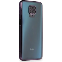 Mey İthalat Redmi Note 9 Pro Kılıf Lensli Silikon - Mor