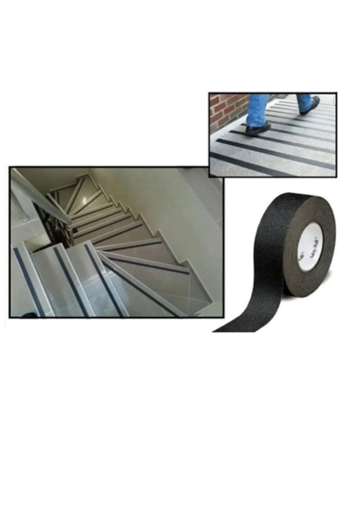 Kaydırmaz Bant Merdivenlere Tse Belgeli Sertifikali Fabrikalara Işyerlerinize Uygun 5cm 10 Metre