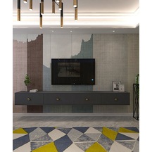 Tda2401ag - Zuzu Double Duvara Montaj Tv Stand Antrasit-gold 240cm Antrasit / Koyu Gri Tda2401ag - Zuzu Double Duvara Montaj Tv Stand Antrasit-gold 240cm Antrasit / Koyu Gri
