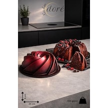 Rüzgar Gülü Kek Kalıbı Cherry Red Kalın Döküm Üç Katmanlı Kaplama 620 Gram .