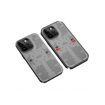 Newface Apple  Apple  iPhone Uyumlu   14 Pro Kılıf  Mekanik Bumper Kapak - Siyah