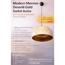 Modern Krem Gold Sarkıt Avize E27 Duy Metal Gövde Minimal Dekoratif Tavan Lambası 1