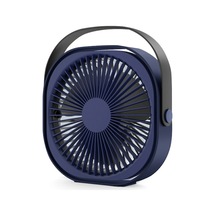 M102 Şarj Edilebilir Usb Masa Üstü Fanı - 360 Dönebilir, Taşınabilir, 4000mah Pil, Sessiz Çalışma, Mavi