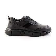 Bambi Siyah Hakiki Deri Erkek Sneaker E01958179203 Siyah