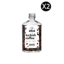 Deluxe Seri Turkish Coffee Kolonyası Parfümlü Türk Kahvesi Kokulu Kolonya 200 Ml X 2 Cam Şişe