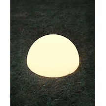 Orbis Solar Yuvarlak Bahçe Lambası - 20 Cm Beyaz