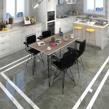 Knsz masa sandalye takımı hem75mazlum crdsyh 130*070 klçsm 4 sandalye syhsyh kolçaklı sırt minderli