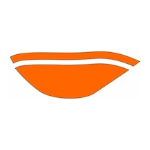 Cg Flo Turuncu Ön Çamurluk Ön Sticker Standart