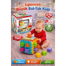 Büyük Bul-tak Küp - Bultak + Eğitici Oyuncak + Motor Beceri + 0-3 Yaş Oyuncak
