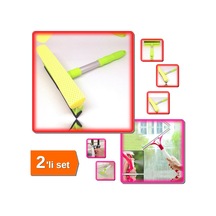 Çekçekli Pratik Cam Silme Aparatı + Su Hazneli Ve Spreyli Cam Silme Aparatı - 2li Set Def123 Tr Diğer