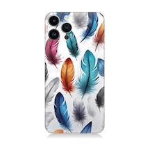 Apple Uyumlu iPhone 13 Pro Max Renkli Soft Tüyler Desenli Silikon Kılıf