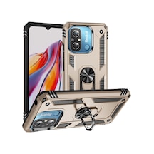Xiaomi Redmi 12c Kılıf Sofya Yüzüklü Silikon Kapak - Gold Standart