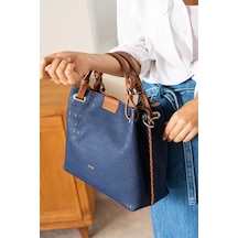 Just Polo Kadın 3 Bölmeli Ayarlanabilir Uzun Askılı El Ve Omuz Çantası Ebat 31 30 Cm Lacivert Taba Yeni 98835397