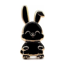 Elektroliz Telefon Montajı Pratik Düz Renk Aşınmaya Dayanıklı Sevimli Tavşan Mobil Stand Ev Tedarik Eller Serbest Black