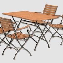 Bahçe Masası Balkon Masası Ahşap Masa Kahverengi