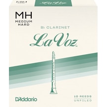 D'addario Rcc10mh La Voz Bb Klarnet Kamışı Medium Hard Sertlik Profesyonel/caz - 10'lu Paket Güçlü Ve Dolgun Ses, Esnek Caz Karakteri