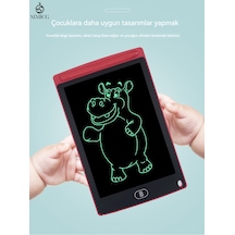 8,5 İnç Lcd El Yazısı Tableti Lcd Elektronik Kara Tahta Renkli Vurgulama Açık Mavi