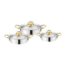 Evimsaray Asude 6 Parça Omlet Set Gold
