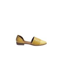 Bueno Shoes Sarı Deri Kadın Düz Babet 01WN0101