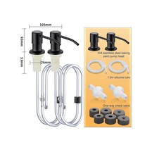 Black-bset-2pcs-2pcs Paslanmaz Çelik Sıvı Sabunluk Pompası Mutfak Lavabo El Basınçlı Sıvı Dağıtıcı Mutfak Donanım Aksesuarları