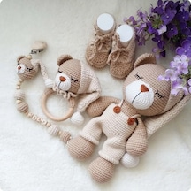 Amigurumi Uykucu Ayicik 4'lü Set