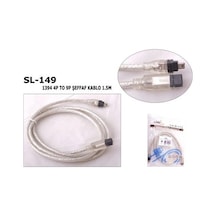 S-Link Sl-199 Ieee1394 9Pin To 9Pin 1.5M Firewire  Kablosu