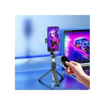 Rabsev Bluetooth Kumandalı Selfie Çubuğu Ve Tripod, Siyah, Taşınabilir, 75cm, Akıllı Telefonlar İçin