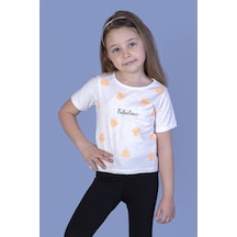 Toontoy Kids Toontoy Kız Çocuk Yaprak Desenli Fabulous Baskılı Tişört Ekru Toontoy Kids Toontoy Kız Çocuk Yaprak Desenli Fabulous Baskılı Tişört Ekru