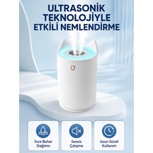 Hava Nemlendirici Ultrasonik Aroma Difüzör 7 Renk Led Işıklı Gece Lambası - Lisinya Çok Renkli