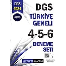 2024 Dgs Tamamı Çözümlü Türkiye Geneli 4-5-6 Deneme Seti Pegem Yayınları