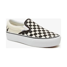 Vans Classic Slip-on Platform Siyah/beyaz Damalı Kadın Ayakkabı Vn00018ebww1 Çok Renkli