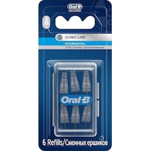 Oral-B Clinic Line Interdental Arayüz Fırçası Yedeği Eğimli 6'lı