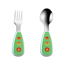 304 Çelik Bebek Kaşık Ve Çatal Set Cin957 Çok Renkli