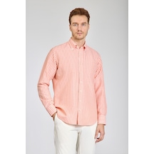 Bisse Regular Fit Uzun Kollu Turuncu Erkek Gömlek Gmktn250002 D64 Turuncu