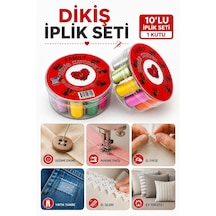 Dikiş Kutusu 10 Renk Dikiş İpliği Seti Çok Renkli