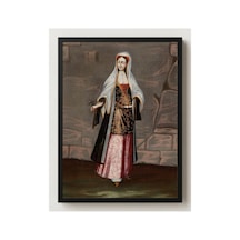 Osmanlı Vanmour Mikonos Adasından Bir Kadın Çerçevesiz Poster 21x30 Cm A4 Tablo Osmanlı Türk Resmi