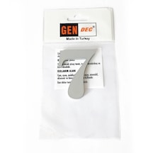 Gendec Kapı Numarası 7Cm No:7 Metalik Gri Kendinden Yapışkanlı Nu