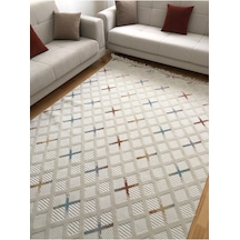 Luxess Halı Dizayn 1100 Multi Renkli İskandinav Bohem Tarzı Desen Hav Vermez Tozumaz Modern Halı Renkli