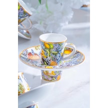 Capri 6 Kişilik Porselen Kahve Fincanı Takımı - 90 Ml Ryl-07038/8-cap Renkli Ryl-07038/8-cap Diğer
