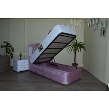 Bengimobilya Baza-Başlık-Yatak Ortopedik Tay Tüy Pembe Kumaş Kapitone Başlık M