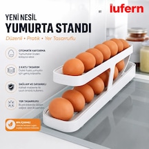 Özel Tasarım Yeni Nesil Yumurta Standı Pratik Buzdolabı Düzenleyici İki Katlı Mutfak Düzen Çok Renkli