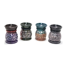 4 Adet Obsidian Taşı Buhurdanlık Doğal Obsidyen Taşlı Tütsü Kabı, Dekoratif Buhurdanlık, Incense Burner