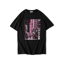 Brz Collection Unisex Oversize Asian Street T-shirt-siyah Siyah