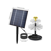 Pazly Güneş Enerjili 9 Nozullu Kuş Banyosu Ve Bahçe Çeşmesi Pompası - 2.5w