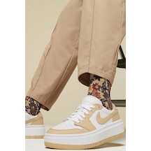Nike Air Jordan 1 Elevate Leather Unisex Sneaker Hakiki Deri Günlük Spor Ayakkabı Beyaz Sütlü Kahve Beyaz