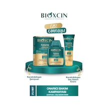 Keratin & Argan Onarıcı Şampuan 300ml + Kertin Argan Saç Bakım Kremi İnce Telli