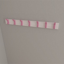 Hepsi3boyutlu Modern Duvar & Kapı Kanca Askılık - 7 Adet Pembe Kanca Askılık - Model No : 2 Pembe